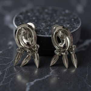 Unique Vintage Silver Drop Earrings